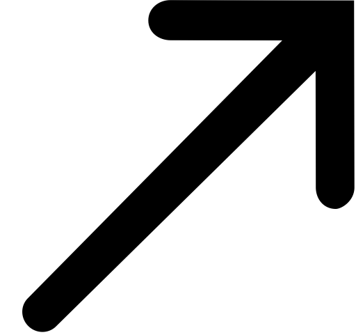 Si Glyph Arrow Thin Right Top svg vector icon