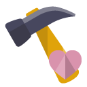 hammer,heart icon
