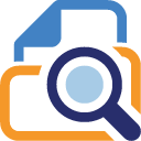 document, folder, search icon