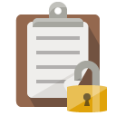 clipboard,lock,open icon