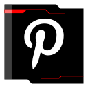 internet, pinterest, web svg vector icon