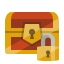 treasure,chest,lock icon