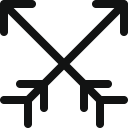 ancient arrows, arrow, cross arrows, crossing arrows, hunting, luxurious arrows, vintage arrows svg vector icon