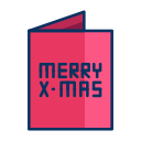 card, christmas, greeting, merry, receive, send svg vector icon