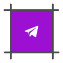 chat, messaging, social, telegram svg vector icon