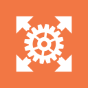 arrows, arrows down left line right up, gear, performance, resize svg vector icon