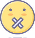 emoji, emot, face, say, shut up, smiley svg vector icon