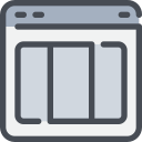 browser, interface, layout, website svg vector icon