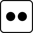 flickr, media, online, social svg vector icon