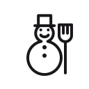 christmas, snowman svg vector icon