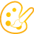 basic, color, palette, yellow icon