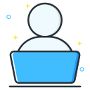 employee, job, laptop, seeker, unemployee, work svg vector icon