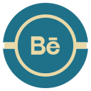 behance, media, social, vintage svg vector icon