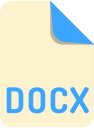 docx, extension, file, name svg vector icon