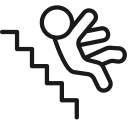 down, falling, stairs svg vector icon