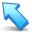 arrow, left, up icon
