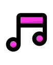 itunes, music, music note, singing, song svg vector icon