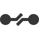 breaking, cirquit, disconnection, tripping svg vector icon