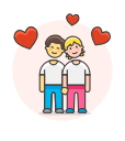 couple, gay, head, to svg vector icon