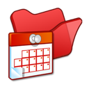 folder, red, scheduled, tasks icon