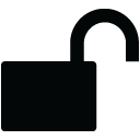 open, padlock, unlocked, unsecure icon