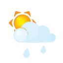 sun,lightcloud,rain icon