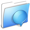 aqua, folder, ichats, smooth icon