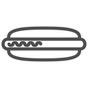 food, hot, hotdog, sousage, street, taste, weekend svg vector icon