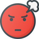 angry, emoji, emote, emot, emot svg vector icon