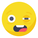 after party, bored, drunk, face, smile, smiley, surprised svg vector icon