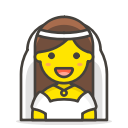 1, bride, veil, with svg vector icon