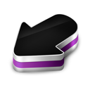 arrow, purple icon