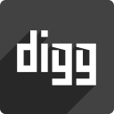 digg, media, shadow, social, square svg vector icon