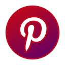 circle, gradient, gradient , , pinterest, social media svg vector icon
