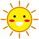 emot, happy, smile, smiley, sun, weather svg vector icon