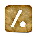 dot, logo, slash, square icon