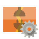 disconnect,vertical,gear icon