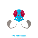 kanto, pokemon, tentacool, water svg vector icon