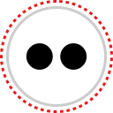 flickr, logo, social svg vector icon