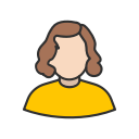 girl, lady, short hair, woman svg vector icon
