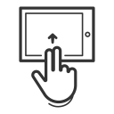 control, device, gesture, handheld, interaction, swipe, tablet svg vector icon