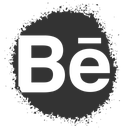 behance, colour, media, set, social, spray icon