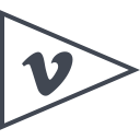 flag, media, social, vimeo svg vector icon