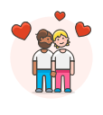 couple, gay, head, to svg vector icon
