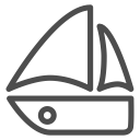 boat, dom, ocean, sea, seaside, travelling, wind svg vector icon