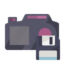 camera,diskette icon