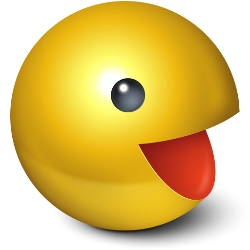 cute,ball,pacman,smiley,yellow,game,gaming,emotion,emot,face icon