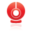 cam, red, web icon