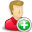 add, red, user icon