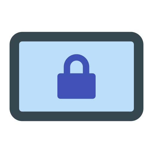 Lock Landscape svg vector icon